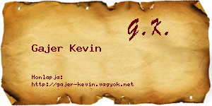Gajer Kevin névjegykártya